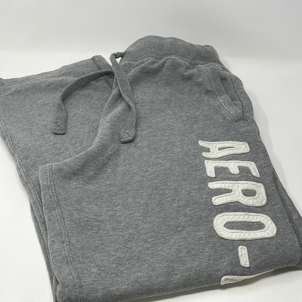 Aeropostale gray and white, size large sweat pants, women’s